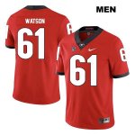 Men's Georgia Bulldogs NCAA #61 Blake Watson Nike Stitched Red Legend Authentic College Football Jersey QXH3554HL
